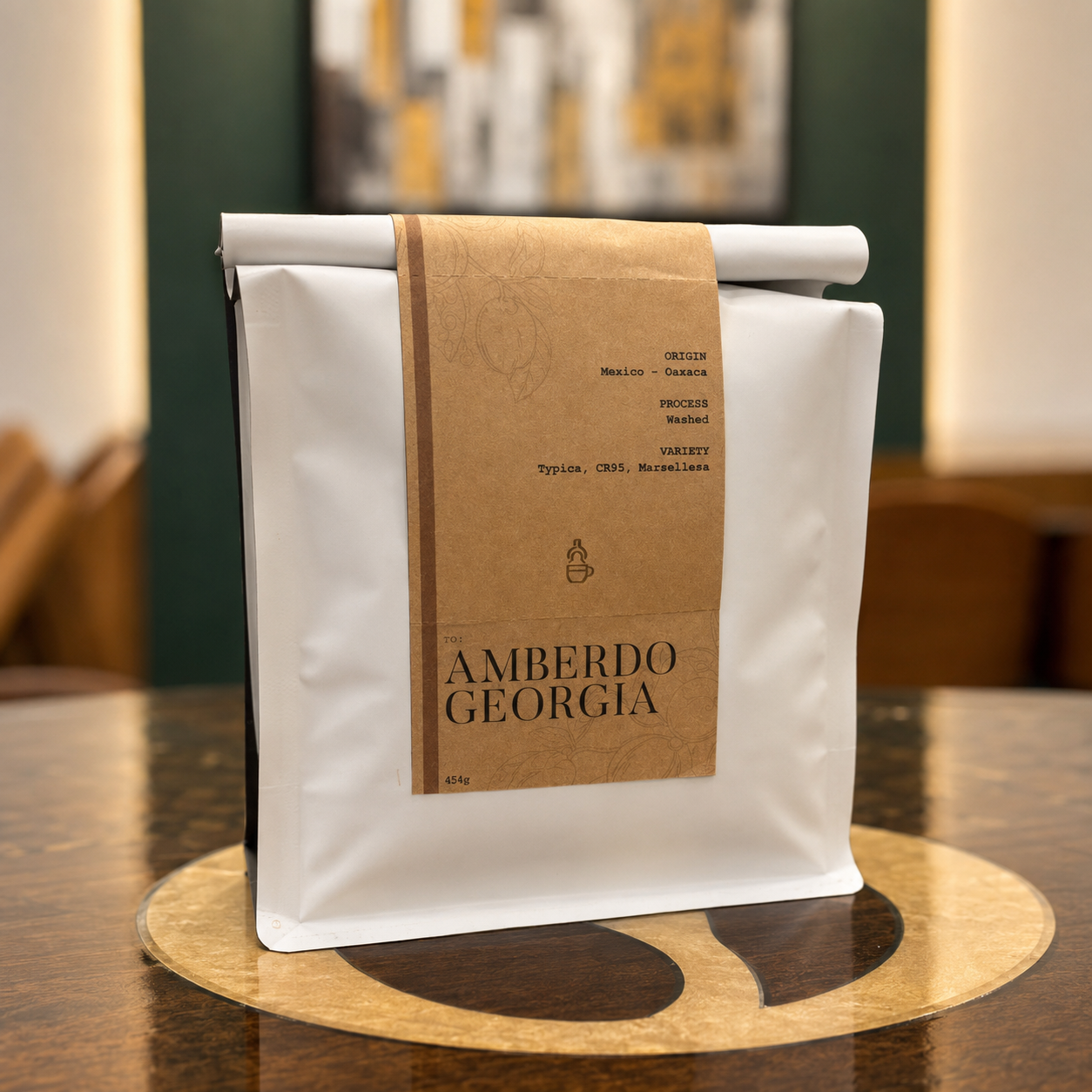 Inside the Amberdo Cafe on West Georgia Street
